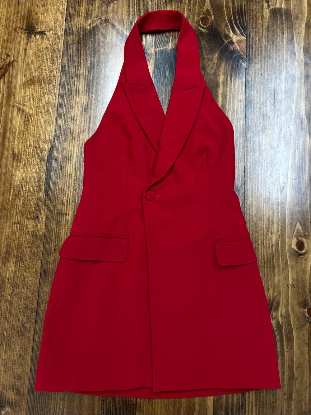 Bardot Red Halter Blazer Mini Dress Size Small